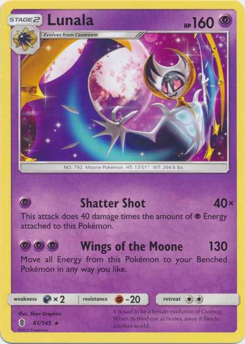 Lunala - 61/145 - Rare - Lightly Played