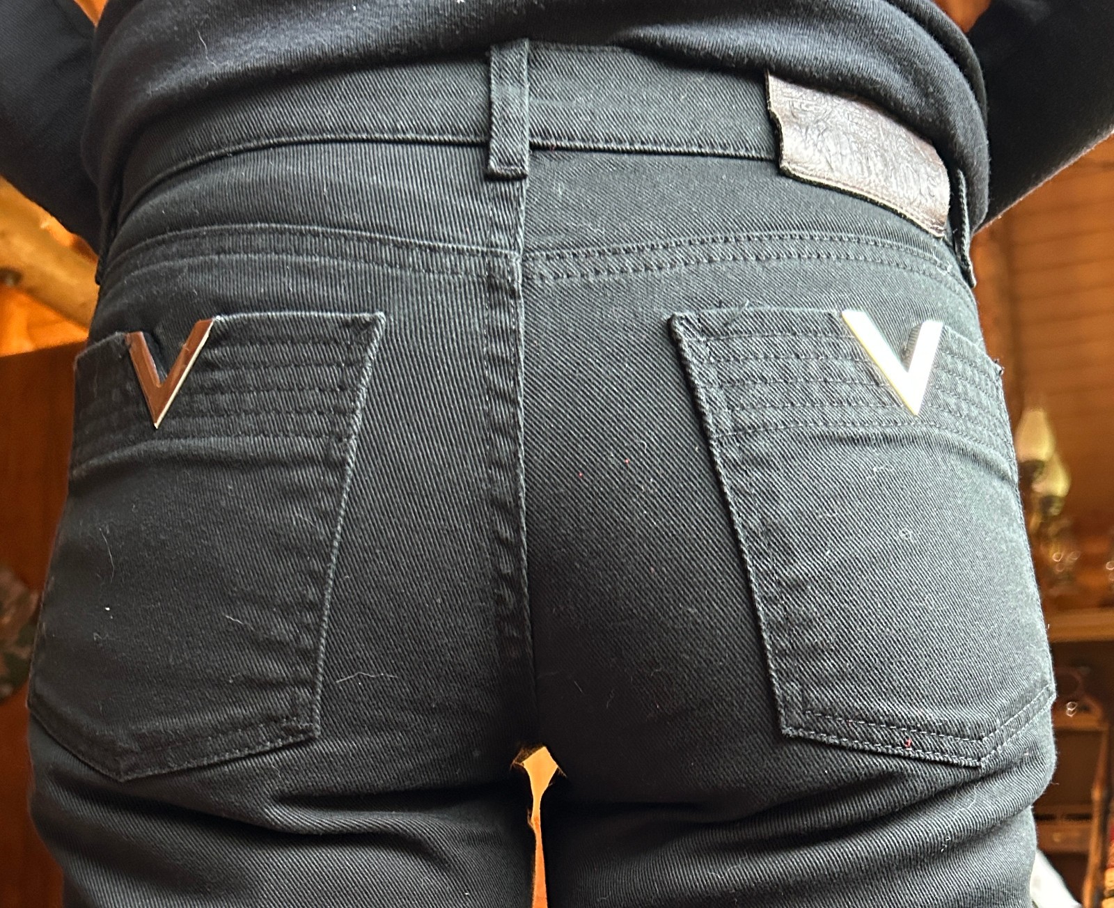 New R.E.D Valentino Straight Leg Button Fly Black Jeans 28 27 26 PRICED TO SELL