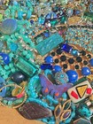2+LBS Blue craft JUNK SCRAP Jewelry Lot Harvest Salvage RHINESTONE — photo 10