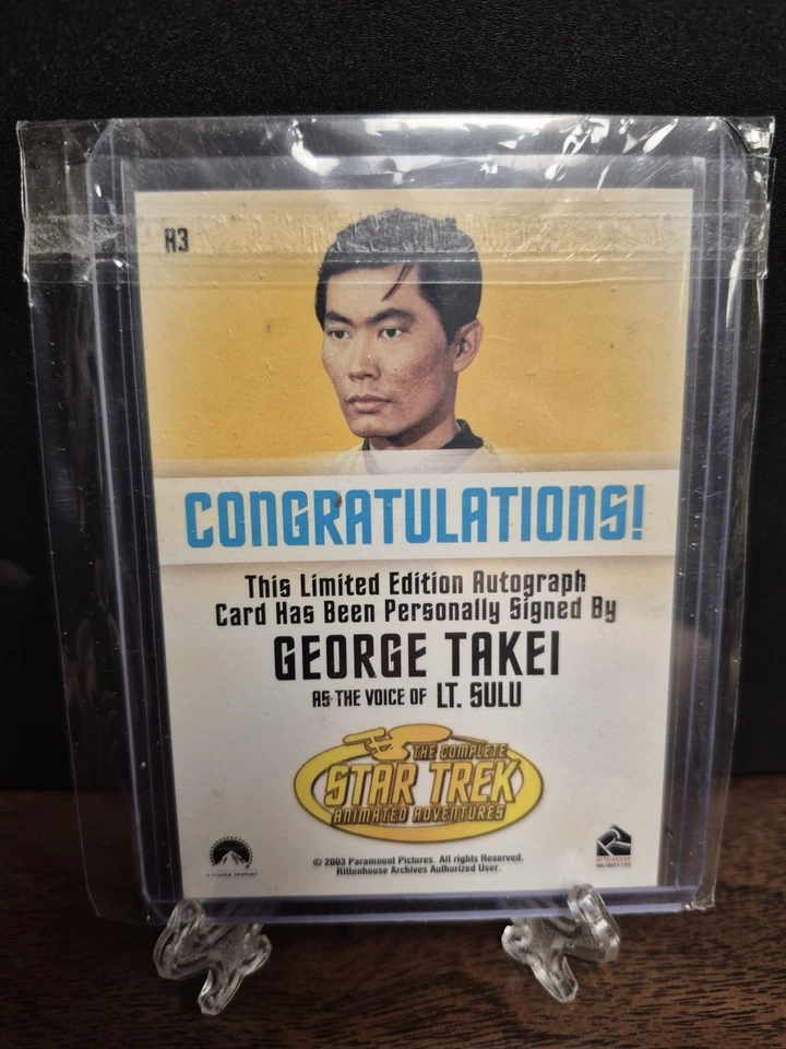 GEORGE TAKEI 2003 Rittenhouse Star Trek TOS Animated Adventures ON CARD AUTO A3 - Image 2 of 3