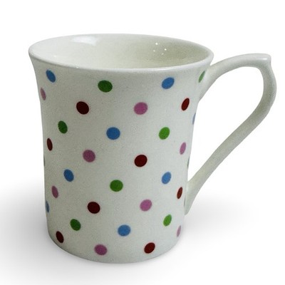 Cath Kidston Multicolor Polka Dot Mug Fine Bone China Cottagecore Whimsical