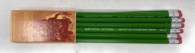 Burlington Northern Railroad Advertising No 2 Pencils VTG Lot of 12