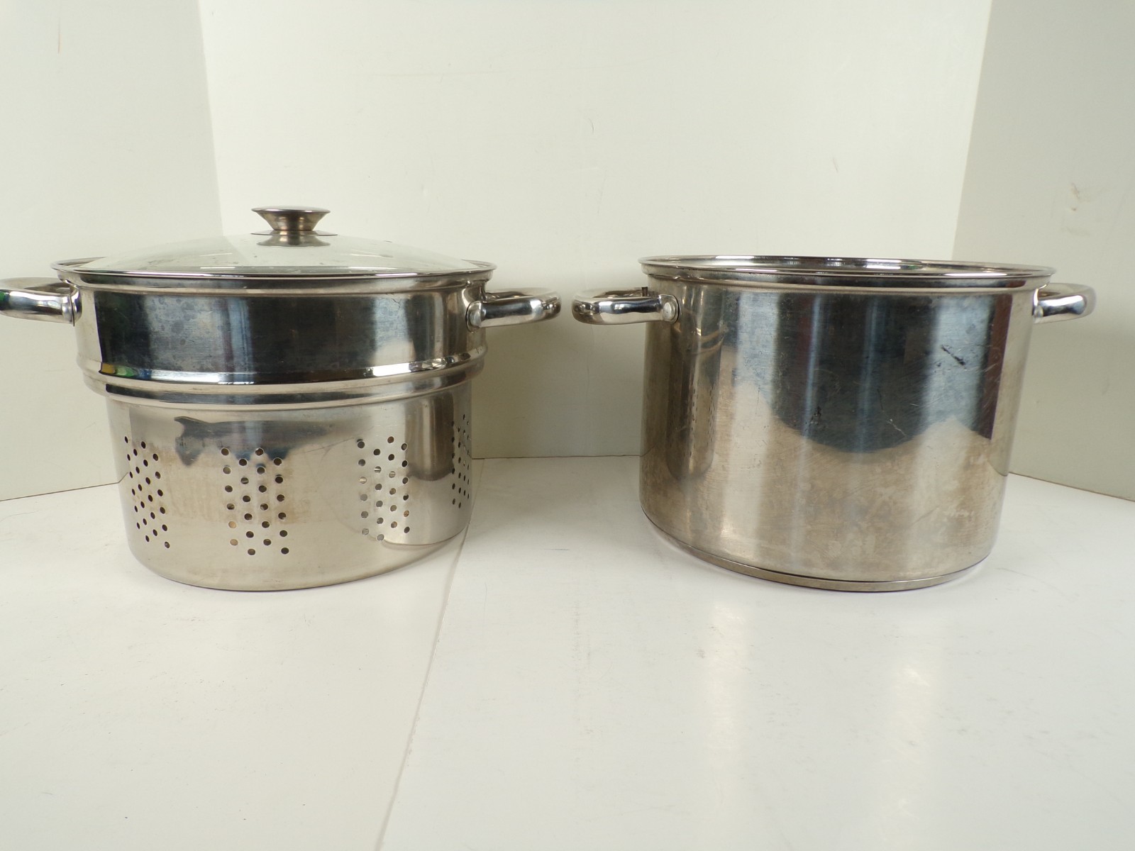 Chefmate Stainless Steel 8 Wt. Pasta Pot with Colander Insert & Glass Lid