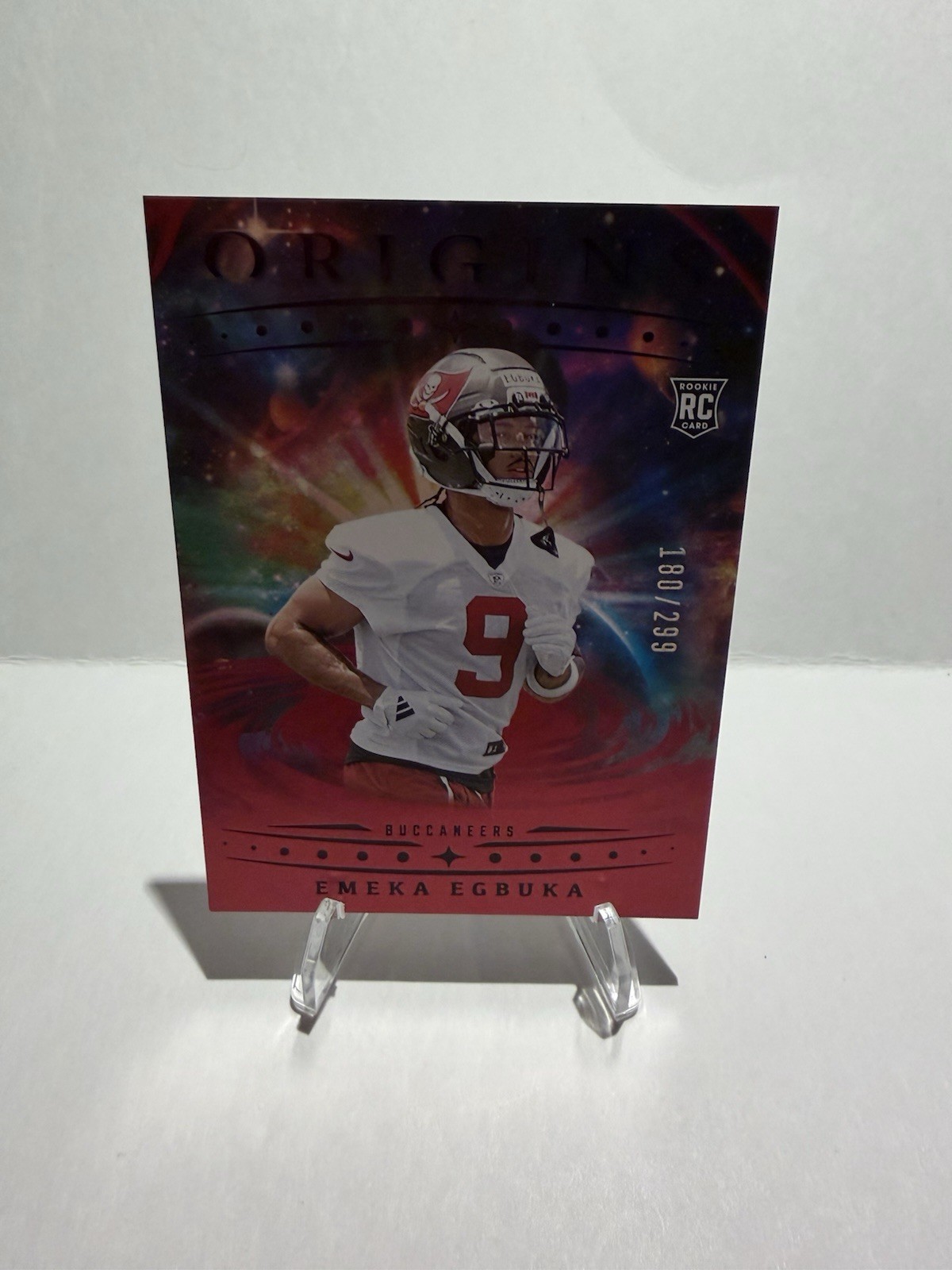 2025 Panini Origins - Rookies Emeka Egbuka, Emeka Egbuka #146 Red /299 (RC)