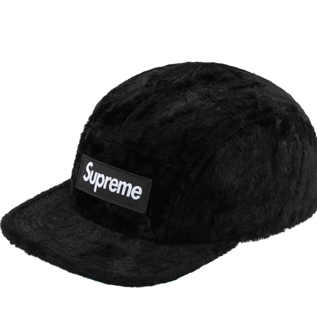 SUPREME x GOODENOUGH 2025 SS25 Crushed Rayon Pile Camp Cap – Black new