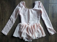 Block Girls Soft Pink Ballet Tutu Size 6X/7 Chiffon Skirt Lined Long Sleeve NWOT