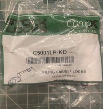 Compx Chicago C5001lp-kd Push In File Cabinet Lock 2 New Keys Strong Old Stock