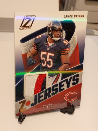 Lance Briggs 2021 Panini Zenith Z-Jerseys /50 Player Worn Patch #Z-LB - Picture 3 of 6