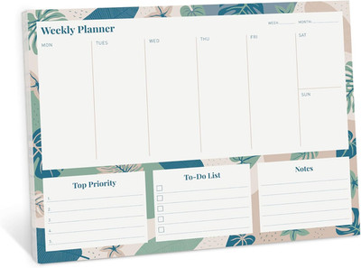 Riley'S Weekly Planner Pad, Calendar Tear Off, Desk Organizer, to Do List Notepa