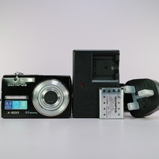 Olympus Digital Camera X-820 8.0MP Black Tested Full Set
