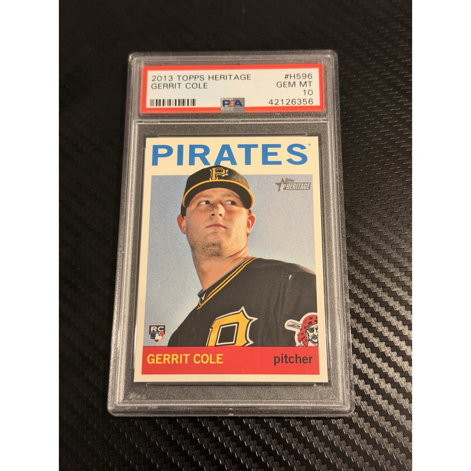 2013 Topps Heritage Gerrit Cole #H596 PSA 10 RC Pirates