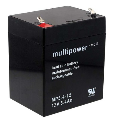 Powery Bleiakku (multipower) MP5,4-12 12V 5,4Ah/65Wh Lead-Acid Schwarz