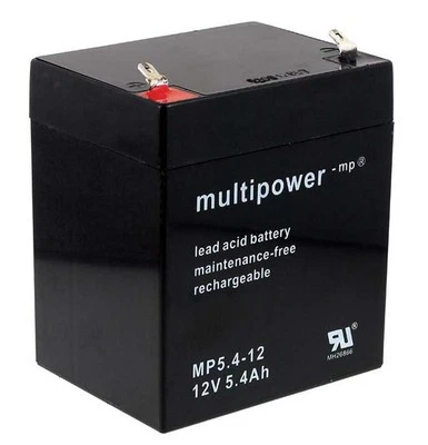 Batería de plomo Powery (multipower) MP5,4-12 12V 5,4Ah/65Wh plomo ácido negro