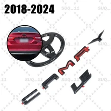 Gloss Black Out Sunproof  Rear Emblem Overlay Kit For Camry LE 2018 2019 - 2024