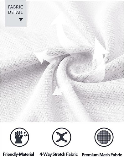 Men's 5"/7"/10" Athletic Basketball Shorts Workout Gym Medium 5 inch White - Picture 5 of 7