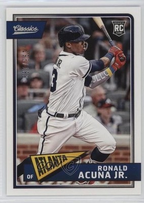 2018 Chronicles Classics Timeless Tributes 196/199 Ronald Acuna Jr Rookie RC qf6