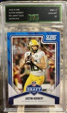 2020 Score Justin Herbert NFL Draft 2020 Showcase Graded Gem Mint 10