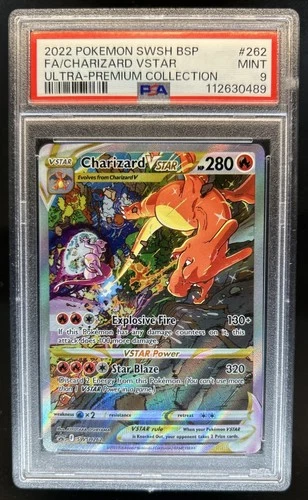 2022 Pokemon SWSH Black Star Promos Charizard VST Full Art #SWSH262 PSA 9