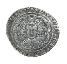 King Edward III Silver Treaty Period 1361-1369 London Mint Groat Antique Fine