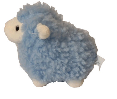 Blue Baby Lamb Plush 6  Easter Round Sheep Plump Fat Soft Stuffed NEW NWOT