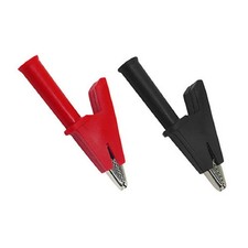 1Pair Copper Crocodile Clips 1000V/20A 4mm Banana Socket TestClip for Multimeter