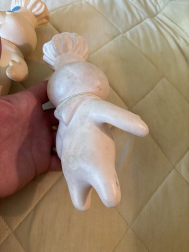 Pair 1971 Pillsbury Doughboy Doll Rubber Figurine 7" ORIGINAL No Res - Picture 12 of 16