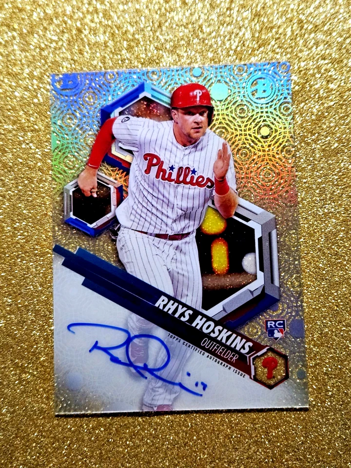 2018 Topps High Tek Auto Rhys Hoskins Rookie ON CARD Autograph RC MINT #RHT-RH - Image 4 of 4