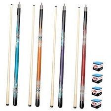 Pool Stick Set of 4, Pool Sticks for Adults with 4 Billiard B04 Pool Stick Set