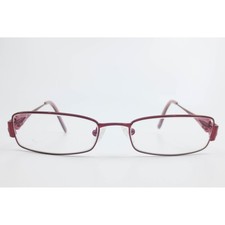 Candies C COCO BU Burgundy Rectangular Eyeglass Frames 50-16-135 Scroll Detail