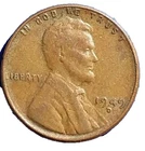1949-D Lincoln Cent FINE (F) Circulated Condition Copper Penny Coin Denver Mint