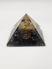 2.5" Black Shungite Orgonite Orgone Pyramid Energy Reiki Charged Generator