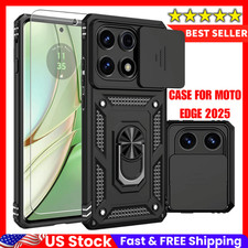 For Motorola Edge 2025 Case,With Camera Lens Cover HD Screen Protector, Military