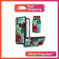 Dikoer for Samsung Galaxy A14 5G 6.6" Kickstand Case with Card Holder, Dual Laye