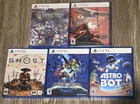 Playstation 5 PS5 Lot Of 5 Games Ghost Of Yotei Star Ocean Astro Bot Unicorn