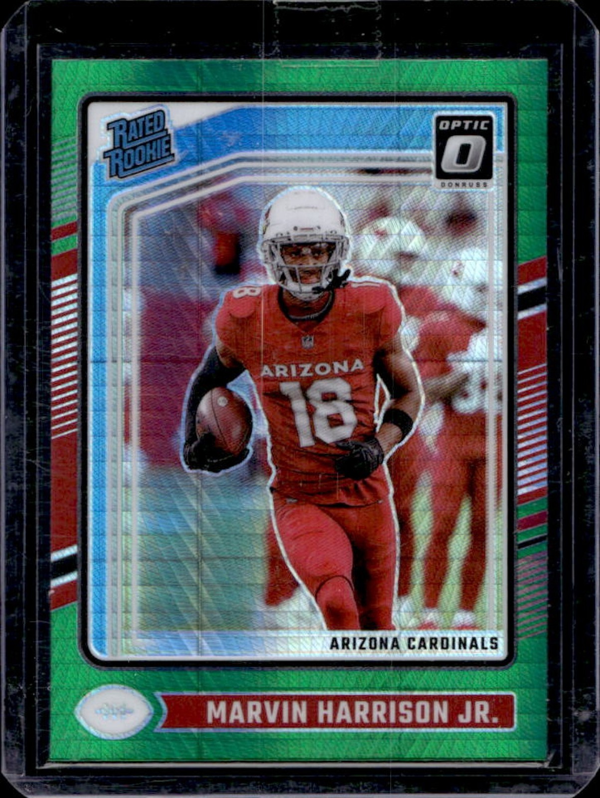 2024 Donruss Optic Marvin Harrison Jr. Green Hyper Rated #276 Cardinals