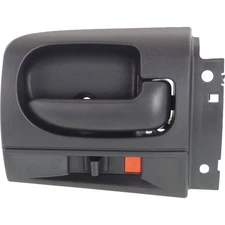 Interior Door Handle For 01-04 Dakota RH Side Black Plastic w/ Door Lock Button
