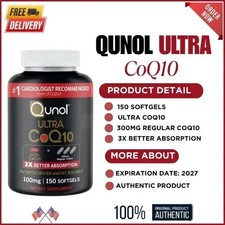 Qunol Ultra CoQ10 - 100 mg - 150 Softgels / NEW SEALED / EXP 1/28