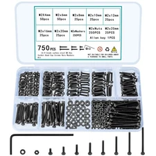 765 Pcs M3 Screws Bolts and Nuts Assortment Kit, Small Hex Socket Head Cap