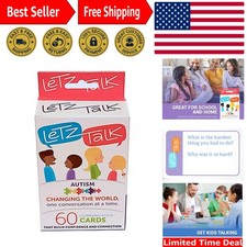 60 Autism Conversation Cards - Boost Social Skills  Confidence for Kids