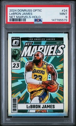 2024-25 Panini Donruss Optic Net Marvels LeBron James #24 Holo Prizm PSA 9🔥