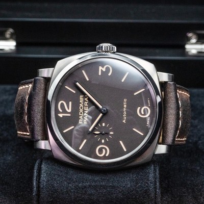 Panerai Radiomir 1940 3 Days PAM00619 45mm Titanium Brown Dial Box Papers 2017