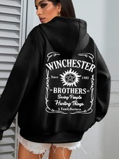 Women'S Plus Size Winchester Brothers Hoodie - Supernatural TV Show Inspired Gra