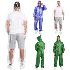 Unisex Adults Jumpsuit Construction Raincoat Waterproof Workwear Coverall