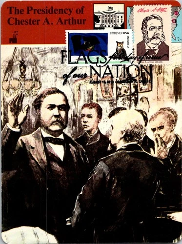 Dr Jim Stamps Maximum Card Vermont State Flag Chester Arthur 22C Combo Fdc