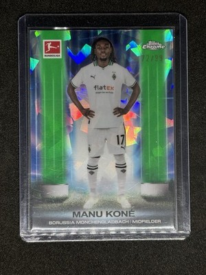 Manu Kone 2023-24 Topps Chrome Ultra Beam Green Sapphire Refractor /99