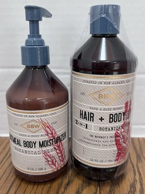 Bath & Body Works Oatmeal Body Moisturizer & 2 In 1 Hair + Body Botanical Blend
