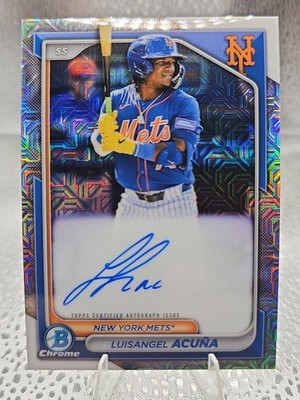 2024 Bowman Chrome - Mega Box Chrome Prospect Mojo Autographs Luisangel Acuna...