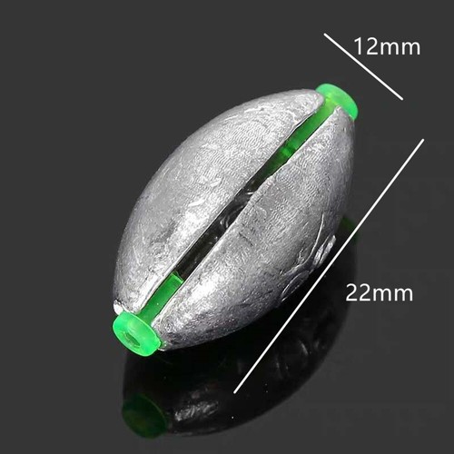 5-10x Weights Line Sinkers Fishing Lead fall Sinker Hook Connector Olive Shaped` - Picture 25 of 25