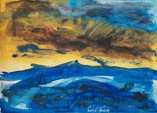 Emil Nolde Signed German Expressionist Oil Painting on Canvas Modern Art