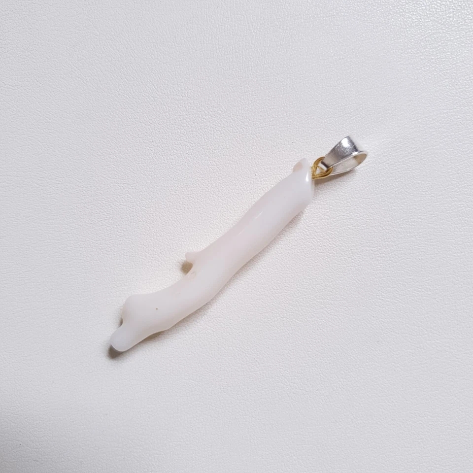 Hermoso Colgante Blanco Japonés Coral Marino Rama Coral Natural Collar Colgante Foto 2 de 4